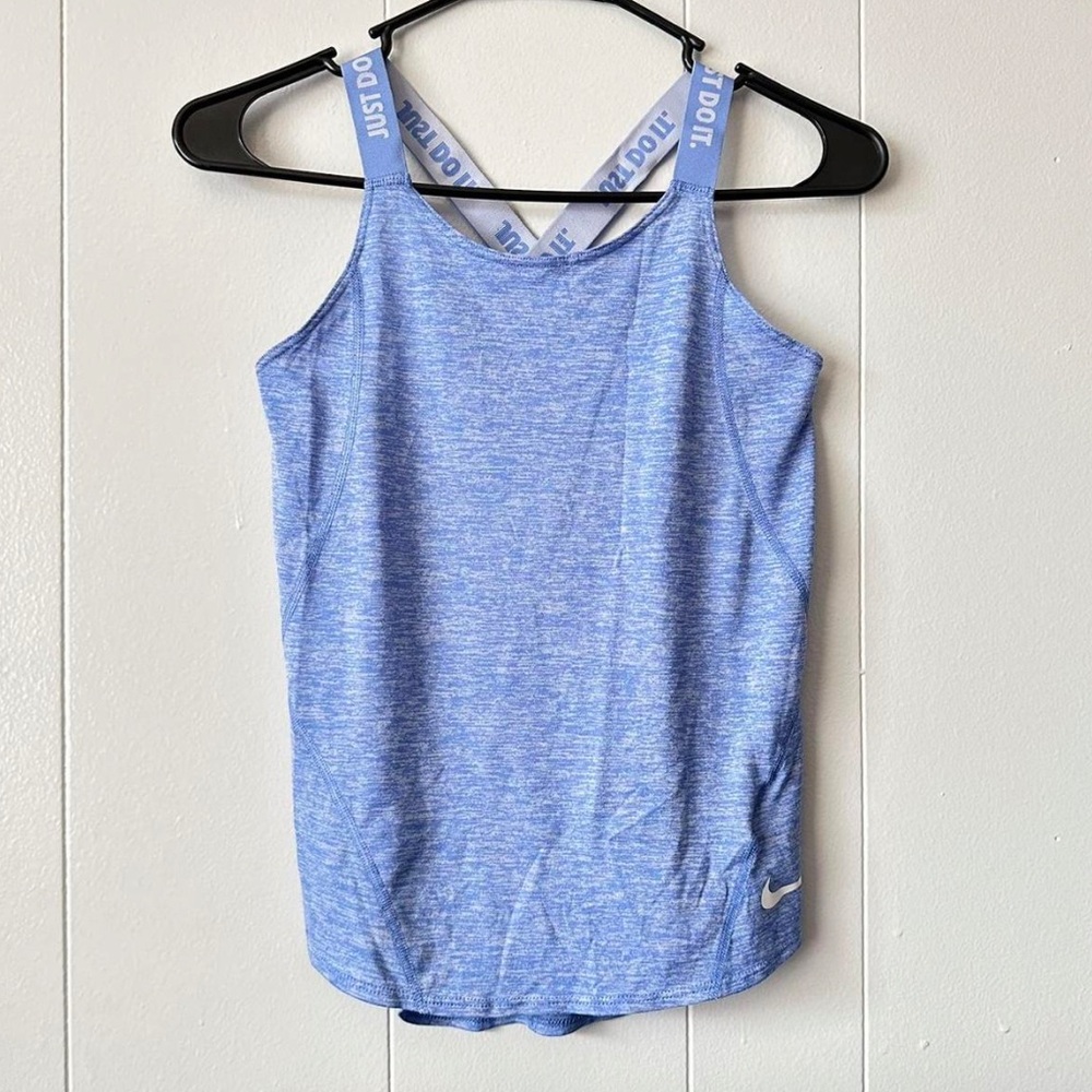 Nike Women's Heathered Blue Tank Top